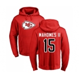 NFL Nike Kansas City Chiefs #15 Patrick Mahomes II Red Name & Number Logo Pullover Hoodie