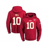 Nike Kansas City Chiefs #10 Tyreek Hill Red Name & Number Pullover NFL Hoodie