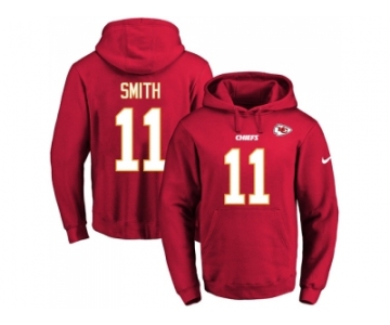 Nike Kansas City Chiefs #11 Alex Smith Red Name & Number Pullover NFL Hoodie