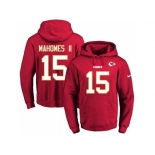 Nike Kansas City Chiefs #15 Patrick Mahomes II Red Name & Number Pullover NFL Hoodie