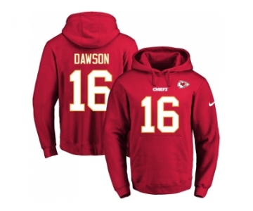 Nike Kansas City Chiefs #16 Len Dawson Red Name & Number Pullover NFL Hoodie