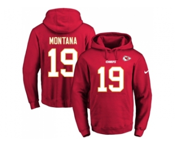 Nike Kansas City Chiefs #19 Joe Montana Red Name & Number Pullover NFL Hoodie