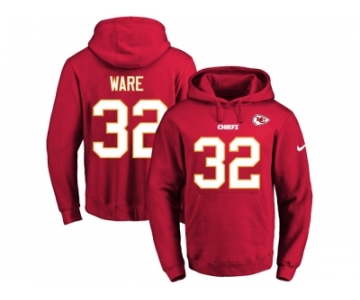 Nike Kansas City Chiefs #32 Spencer Ware Red Name & Number Pullover NFL Hoodie