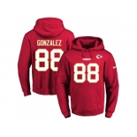 Nike Kansas City Chiefs #88 Tony Gonzalez Red Name & Number Pullover NFL Hoodie