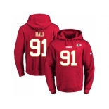 Nike Kansas City Chiefs #91 Tamba Hali Red Name & Number Pullover NFL Hoodie