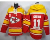 nike nfl jerseys kansas city chiefs #11 smith red-yellow[pullover hooded sweatshirt]