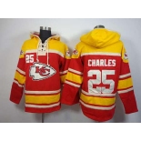 nike nfl jerseys kansas city chiefs #25 charles red-yellow[pullover hooded sweatshirt]