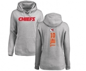 NFL Women's Nike Kansas City Chiefs #10 Tyreek Hill Ash Backer Pullover Hoodie