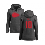 NFL Women's Nike Kansas City Chiefs #10 Tyreek Hill Ash One Color Pullover Hoodie