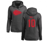 NFL Women's Nike Kansas City Chiefs #10 Tyreek Hill Ash One Color Pullover Hoodie