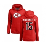 NFL Women's Nike Kansas City Chiefs #15 Patrick Mahomes II Red Name & Number Logo Pullover Hoodie