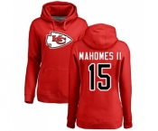 NFL Women's Nike Kansas City Chiefs #15 Patrick Mahomes II Red Name & Number Logo Pullover Hoodie