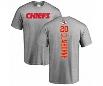 Football Kansas City Chiefs #20 Morris Claiborne Ash Backer T-Shirt