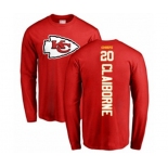 Football Kansas City Chiefs #20 Morris Claiborne Red Backer Long Sleeve T-Shirt