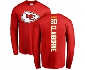 Football Kansas City Chiefs #20 Morris Claiborne Red Backer Long Sleeve T-Shirt