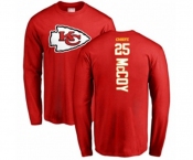 Football Kansas City Chiefs #25 LeSean McCoy Red Backer Long Sleeve T-Shirt