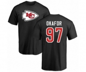 Football Kansas City Chiefs #97 Alex Okafor Black Name & Number Logo T-Shirt