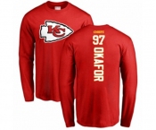 Football Kansas City Chiefs #97 Alex Okafor Red Backer Long Sleeve T-Shirt