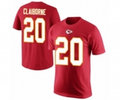 Football Men's Kansas City Chiefs #20 Morris Claiborne Red Rush Pride Name & Number T-Shirt