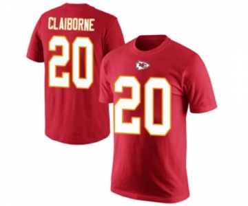 Football Men's Kansas City Chiefs #20 Morris Claiborne Red Rush Pride Name & Number T-Shirt