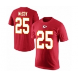 Football Men's Kansas City Chiefs #25 LeSean McCoy Red Rush Pride Name & Number T-Shirt