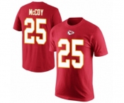 Football Men's Kansas City Chiefs #25 LeSean McCoy Red Rush Pride Name & Number T-Shirt