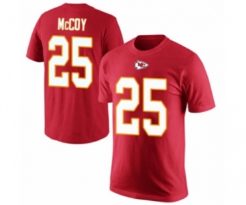 Football Men's Kansas City Chiefs #25 LeSean McCoy Red Rush Pride Name & Number T-Shirt