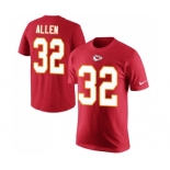 Football Men's Kansas City Chiefs #32 Marcus Allen Red Rush Pride Name & Number T-Shirt