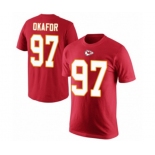 Football Men's Kansas City Chiefs #97 Alex Okafor Red Rush Pride Name & Number T-Shirt