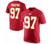 Football Men's Kansas City Chiefs #97 Alex Okafor Red Rush Pride Name & Number T-Shirt