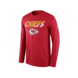 Men's Kansas City Chiefs Nike Red Legend Staff Practice Long Sleeves Performance T-Shirt