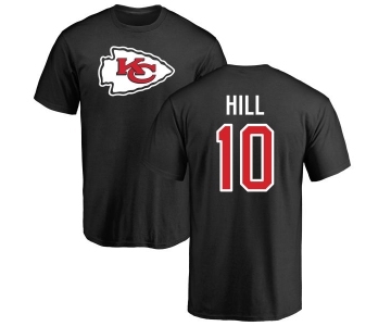 NFL Nike Kansas City Chiefs #10 Tyreek Hill Black Name & Number Logo T-Shirt