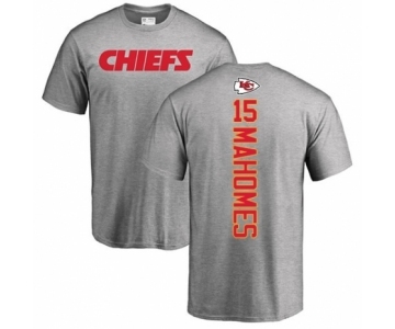 NFL Nike Kansas City Chiefs #15 Patrick Mahomes Ash Backer T-Shirt