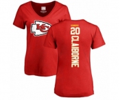 Football Women's Kansas City Chiefs #20 Morris Claiborne Red Backer T-Shirt