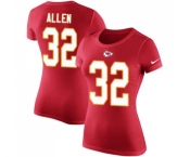 Football Women's Kansas City Chiefs #32 Marcus Allen Red Rush Pride Name & Number T-Shirt