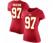 Football Women's Kansas City Chiefs #97 Alex Okafor Red Rush Pride Name & Number T-Shirt