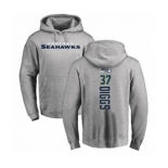 Football Seattle Seahawks #37 Quandre Diggs Ash Backer Pullover Hoodie