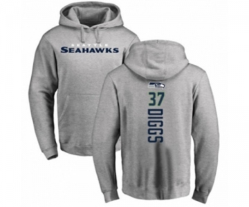 Football Seattle Seahawks #37 Quandre Diggs Ash Backer Pullover Hoodie