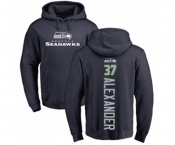 Football Seattle Seahawks #37 Shaun Alexander Navy Blue Backer Pullover Hoodie