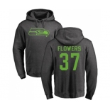 Football Seattle Seahawks #37 Tre Flowers Ash One Color Pullover Hoodie