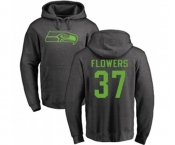 Football Seattle Seahawks #37 Tre Flowers Ash One Color Pullover Hoodie