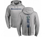 Football Seattle Seahawks #57 Cody Barton Ash Backer Pullover Hoodie