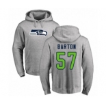 Football Seattle Seahawks #57 Cody Barton Ash Name & Number Logo Pullover Hoodie