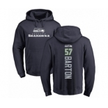 Football Seattle Seahawks #57 Cody Barton Navy Blue Backer Pullover Hoodie