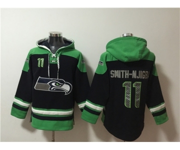 Men's Seattle Seahawks #11 Jaxon Smith-Njigba Black Ageless Must-Have Lace-Up Pullover Hoodie