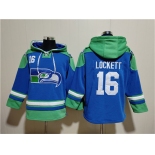 Men's Seattle Seahawks #16 Tyler Lockett Ageless Must-Have Lace-Up Pullover Hoodie