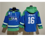 Men's Seattle Seahawks #16 Tyler Lockett Ageless Must-Have Lace-Up Pullover Hoodie