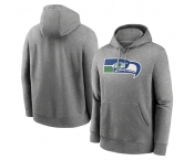 Men's Seattle Seahawks Heather Gray Primary Logo Long Sleeve Hoodie