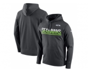 Men's Seattle Seahawks Nike Sideline Circuit Anthracite Pullover Hoodie