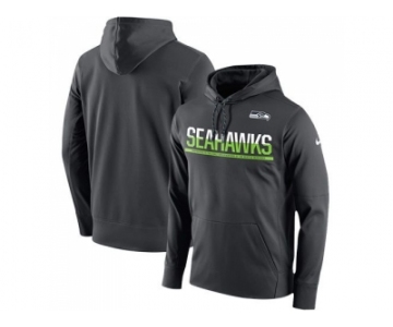 Men's Seattle Seahawks Nike Sideline Circuit Anthracite Pullover Hoodie